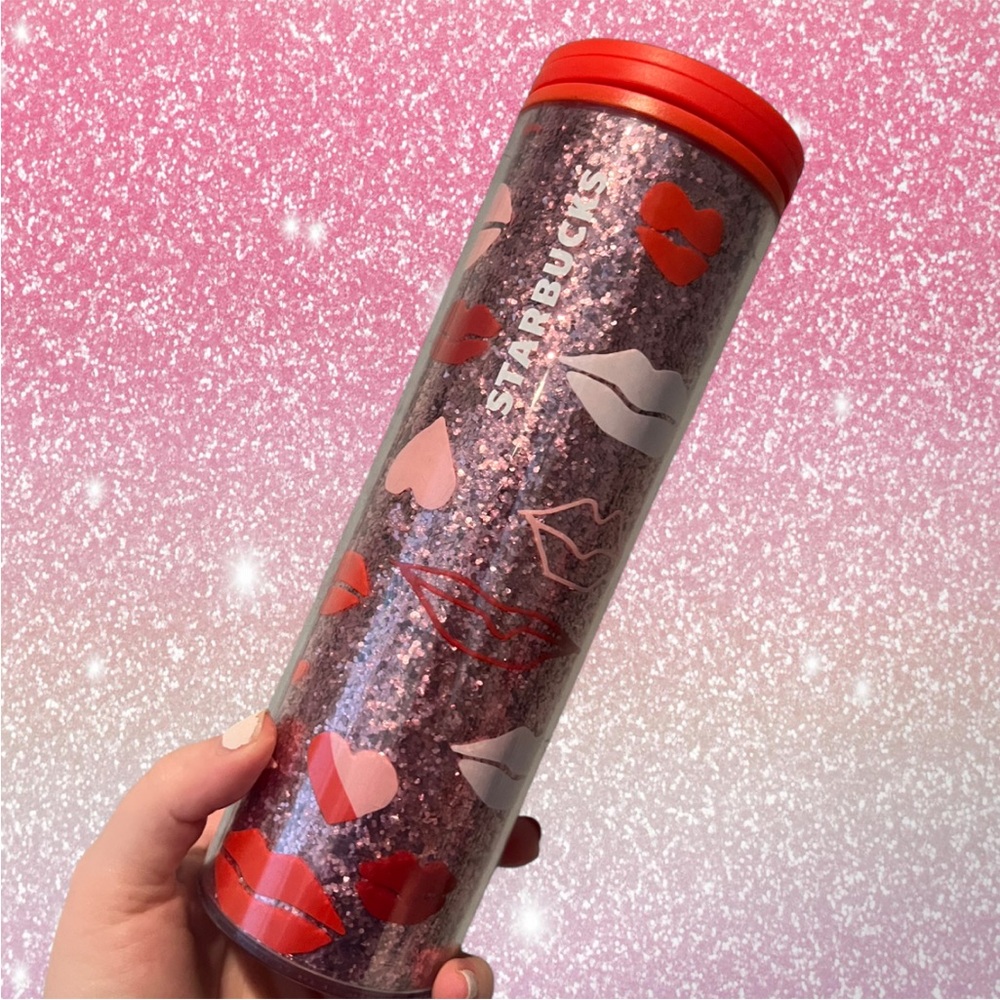 Starbucks V-day Lips Glitter Tumbler